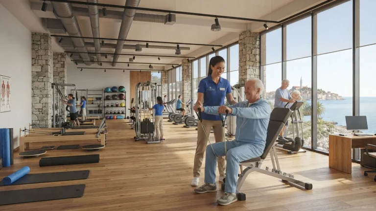 Modern rehabilitation studio with a sea view of Rovinj.